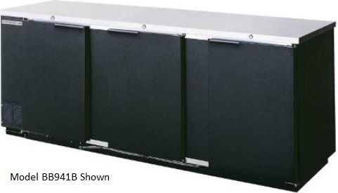 Beverage Air BB94F-1-B-PT Pass Through Solid Door Back Bar Cooler, 95